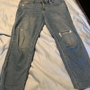 Gap girlfriend jeans frayed hem